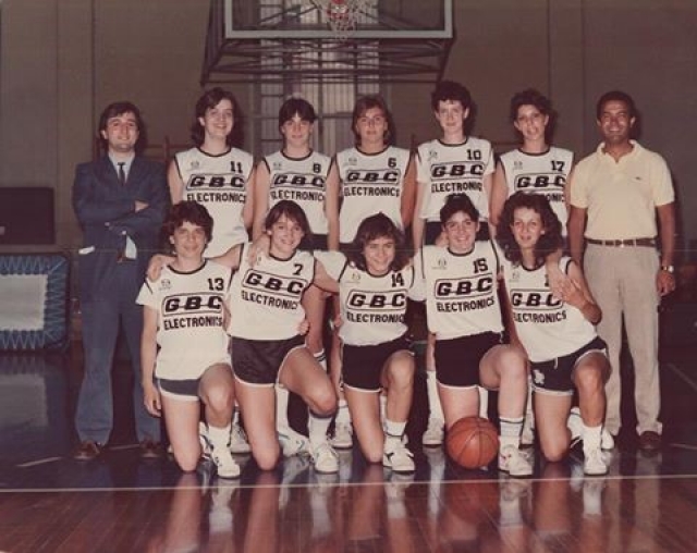 GBC Milano allieve 1983/84; Maria Elena Malighetti, Antonella, Emanuela, Barbara, Laura, Malighetti, Angiola, Simona, Anna, Manuela, Simona.